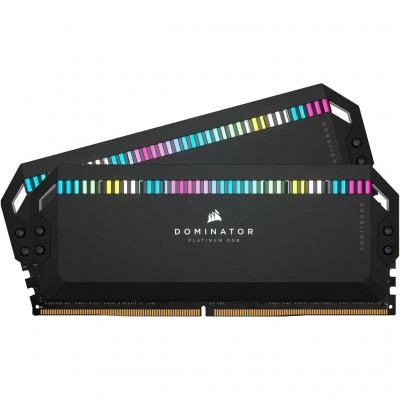 Модуль пам'яті для комп'ютера DDR5 32GB (2x16GB) 6200 MHz Dominator Platinum RGB Black Corsair (CMT32GX5M2X6200C36)
