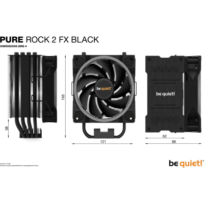 Кулер до процесора Be quiet! PURE ROCK 2 FX Black (BK033)